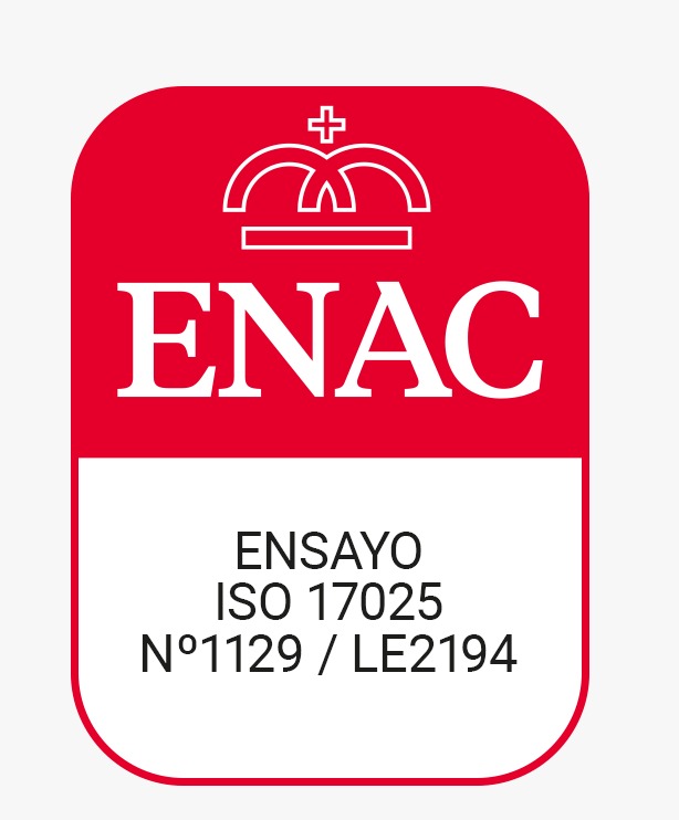 Sello de acreditación ENAC - Ensayo ISO 17025 Nº1129/LE2194